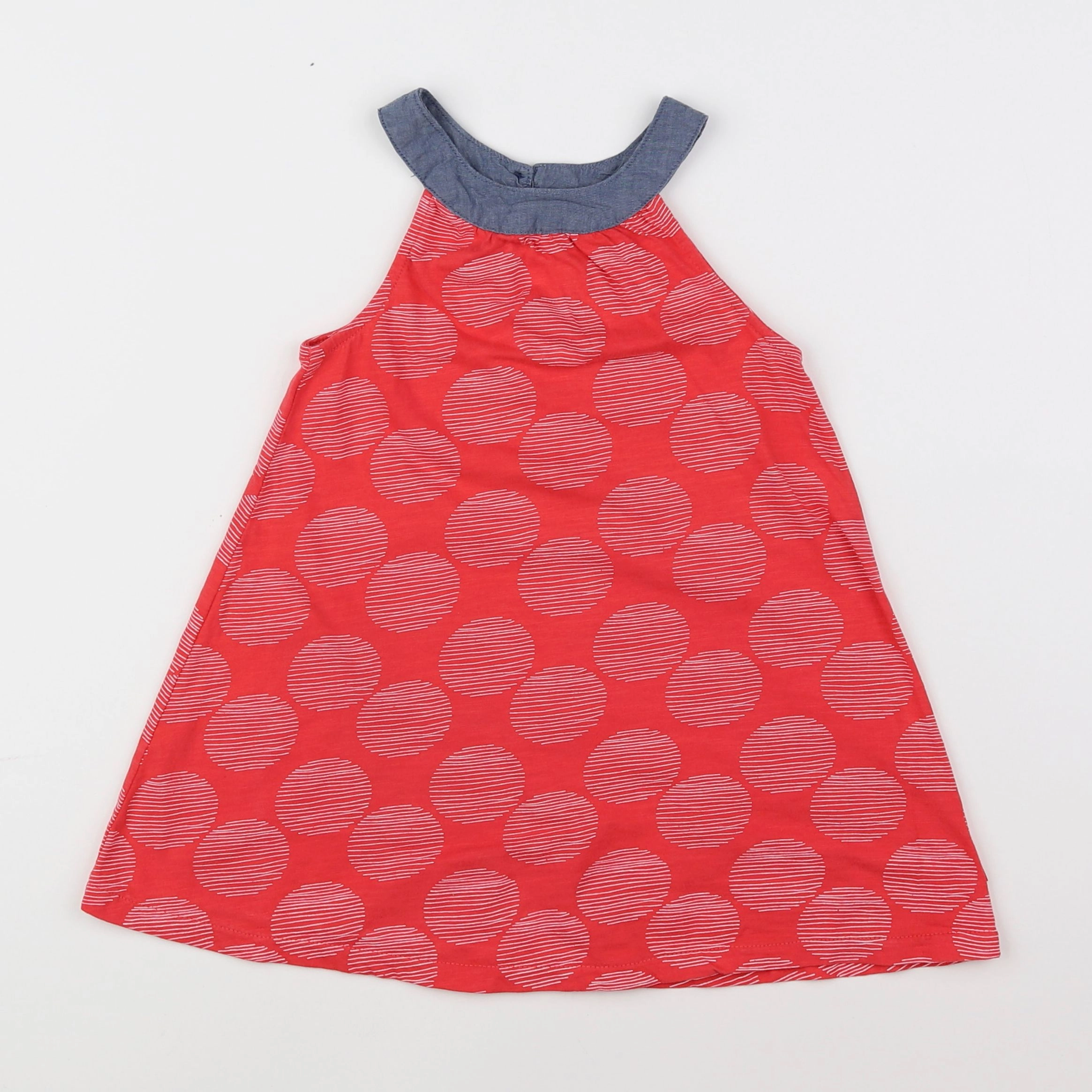 Okaidi - robe bleu, rouge - 18 mois